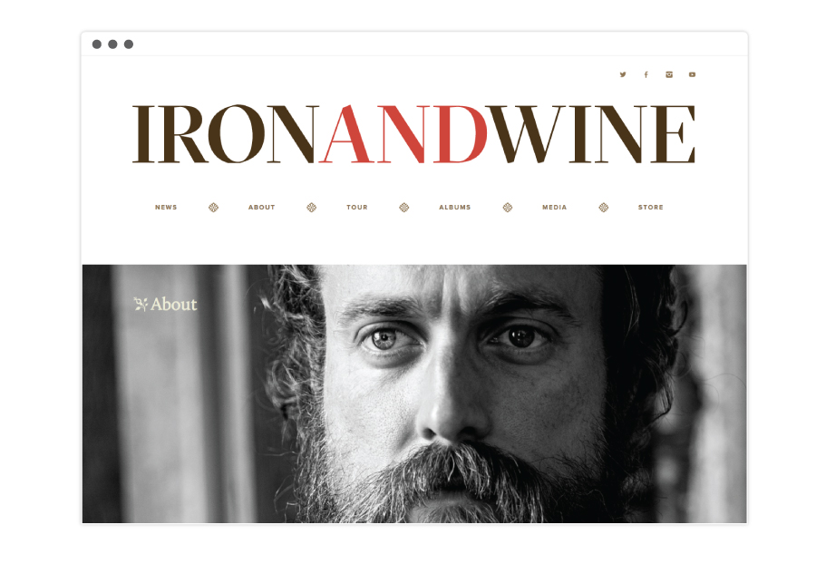 Iron and Wine Website About Page